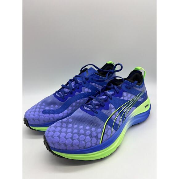 Puma Men's Vibrant Blue and Neon Green Athletic Shoes - Picture 8 of 12